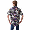 LSU Tigers NCAA Mens Black Floral Button Up Shirt