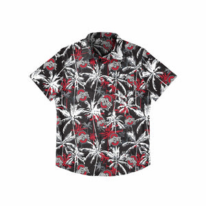 Ohio State Buckeyes NCAA Mens Black Floral Button Up Shirt