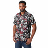 Ohio State Buckeyes NCAA Mens Black Floral Button Up Shirt