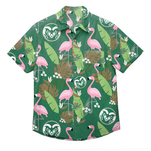 Colorado State Rams NCAA Mens Floral Button Up Shirt