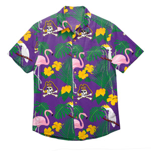 East Carolina Pirates NCAA Mens Floral Button Up Shirt