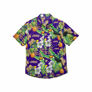 James Madison Dukes NCAA Mens Floral Button Up Shirt