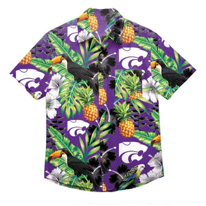 Kansas State Wildcats NCAA Mens Floral Button Up Shirt