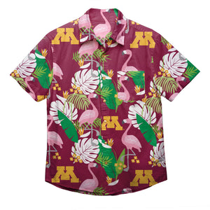 Minnesota Golden Gophers NCAA Mens Floral Button Up Shirt