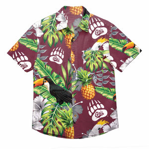 Montana Grizzlies NCAA Mens Floral Button Up Shirt