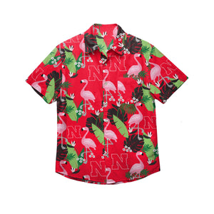 Nebraska Cornhuskers NCAA Mens Floral Button Up Shirt
