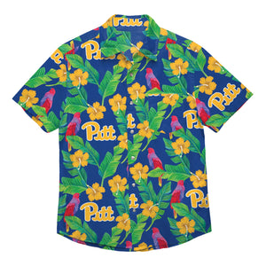 Pittsburgh Panthers NCAA Mens Floral Button Up Shirt