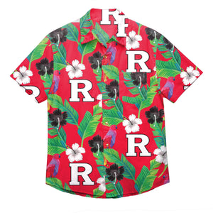 Rutgers Scarlet Knights NCAA Mens Floral Button Up Shirt