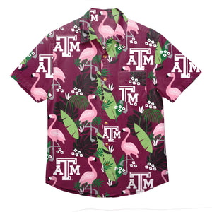 Texas A&M Aggies NCAA Mens Floral Button Up Shirt