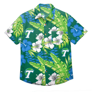 Tulane Green Waves NCAA Mens Floral Button Up Shirt