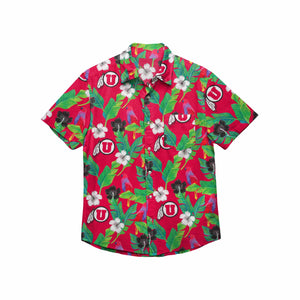 Utah Utes NCAA Original Mens Floral Button Up Shirt