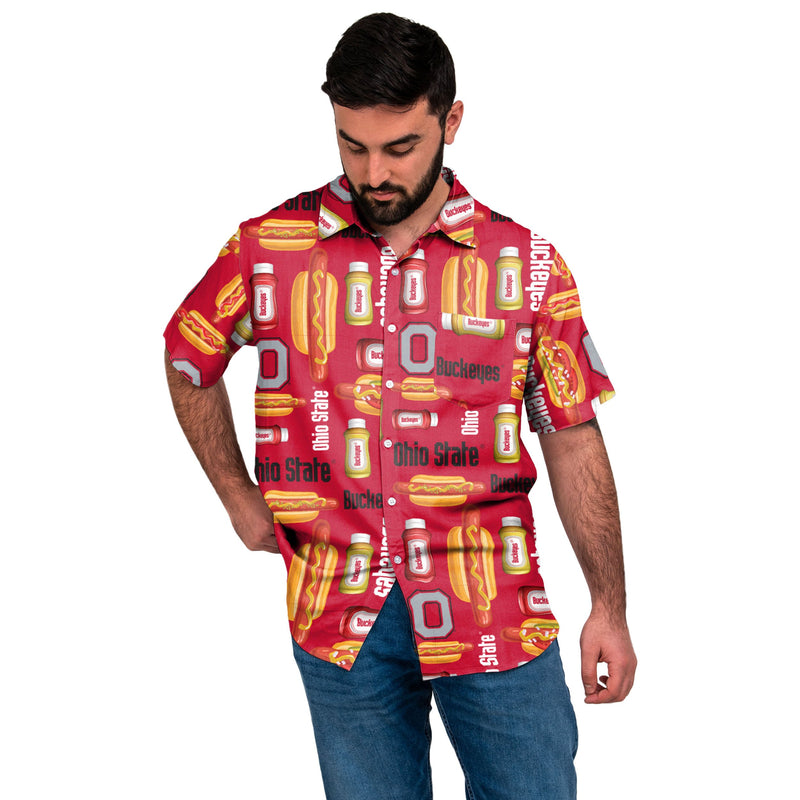 Men's FOCO Red Kansas City Chiefs Thematic Button-Up Shirt