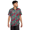 Washington State Cougars NCAA Mens Hibiscus Button Up Shirt