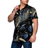 Navy Midshipmen NCAA Mens Neon Palm Button Up Shirt