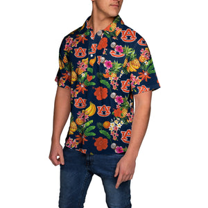 Auburn Tigers NCAA Fruit Flair Mens Short Sleeve Polo Shirt