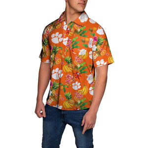 Clemson Tigers NCAA Fruit Flair Mens Short Sleeve Polo Shirt