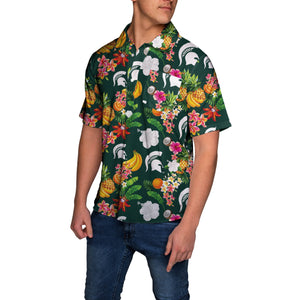 Michigan State Spartans NCAA Fruit Flair Mens Short Sleeve Polo Shirt