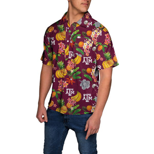 Texas A&M Aggies NCAA Fruit Flair Mens Short Sleeve Polo Shirt