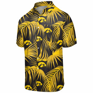 Iowa Hawkeyes NCAA Mens Hawaiian Button Up Shirt