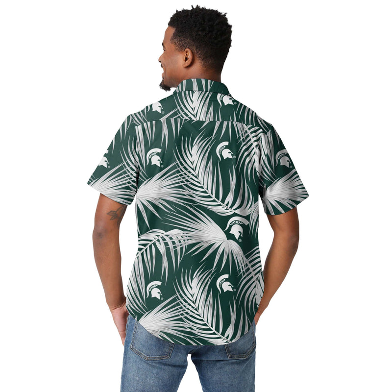 Colorado Rockies Green Leaf Pattern Tropical Hawaiian Shirt For