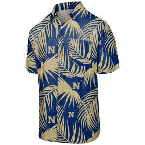 Navy Midshipmen NCAA Mens Hawaiian Button Up Shirt