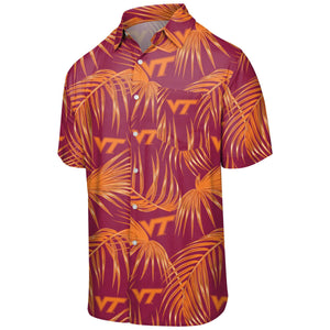 Virginia Tech Hokies NCAA Mens Hawaiian Button Up Shirt