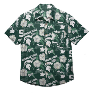 Michigan State Spartans NCAA Mens City Style Button Up Shirt
