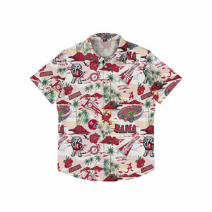 Alabama Crimson Tide NCAA Mens Thematic Stadium Print Button Up Shirt