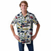 Michigan Wolverines NCAA Mens Thematic Stadium Print Button Up Shirt