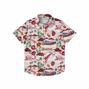 Oklahoma Sooners NCAA Mens Thematic Stadium Print Button Up Shirt