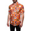 Clemson Tigers NCAA Mens Christmas Explosion Button Up Shirt