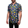 Michigan Wolverines NCAA Mens Christmas Explosion Button Up Shirt