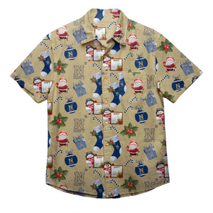 Navy Midshipmen NCAA Mens Christmas Explosion Button Up Shirt