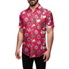 Ohio State Buckeyes NCAA Mens Christmas Explosion Button Up Shirt