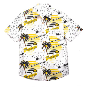 Iowa Hawkeyes NCAA Mens Winter Tropical Button Up Shirt