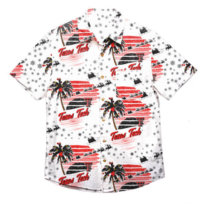 Texas Tech Red Raiders NCAA Mens Winter Tropical Button Up Shirt