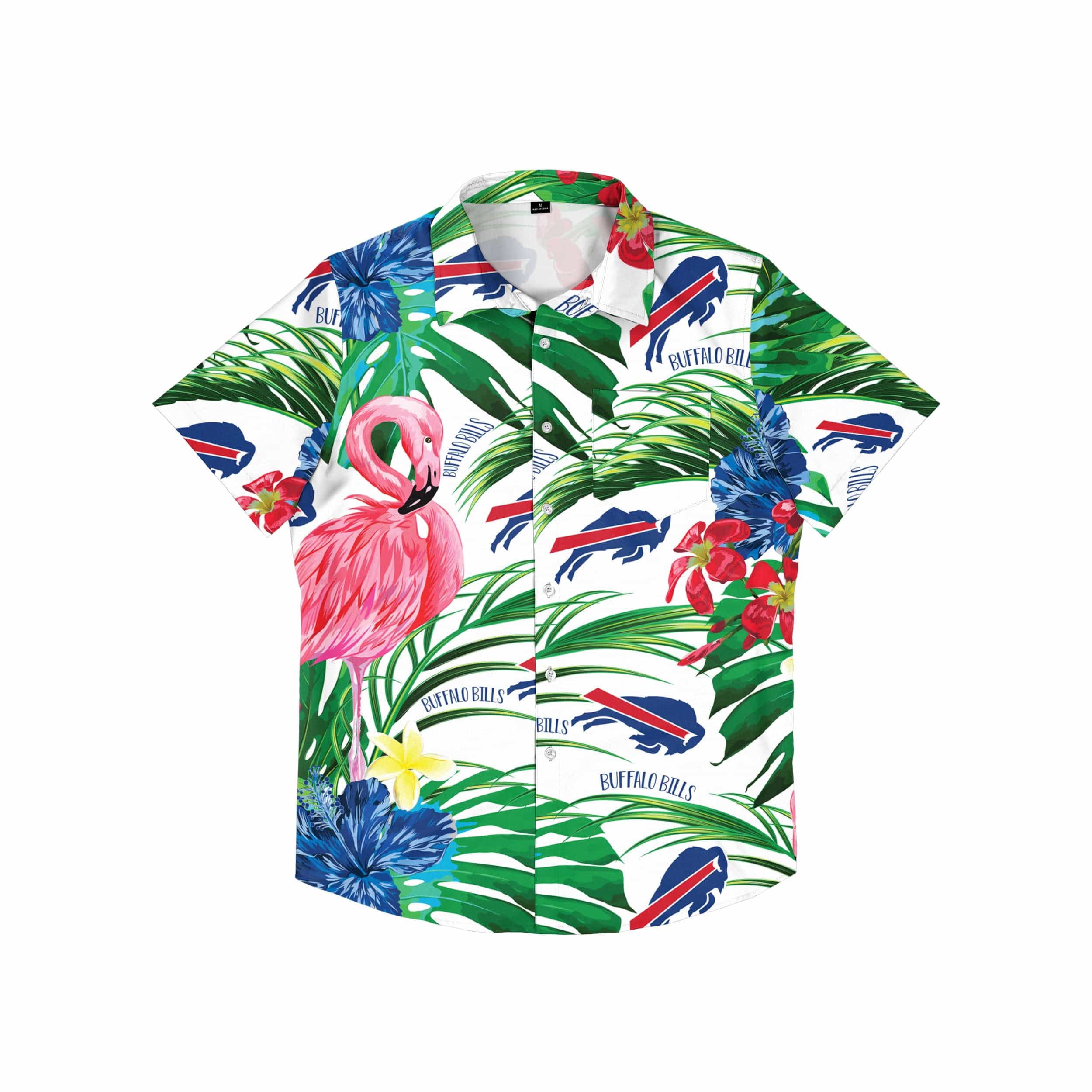 Buffalo Bills Nfl Flamingo Button Up Hawaiian Shirt