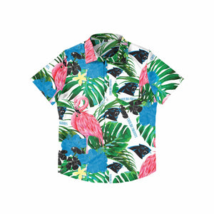 Carolina Panthers NFL Mens Flamingo Button Up Shirt