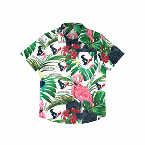Houston Texans NFL Mens Flamingo Button Up Shirt