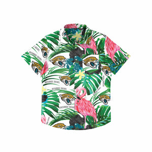 Jacksonville Jaguars NFL Mens Flamingo Button Up Shirt