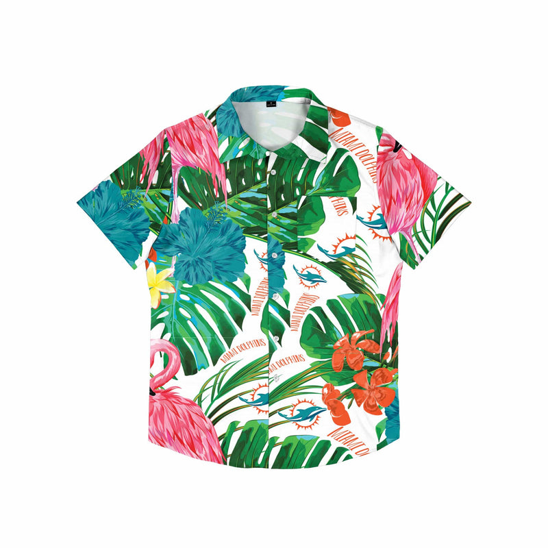 FOCO Seattle Mariners Flamingo Button Up Shirt, Mens Size: S