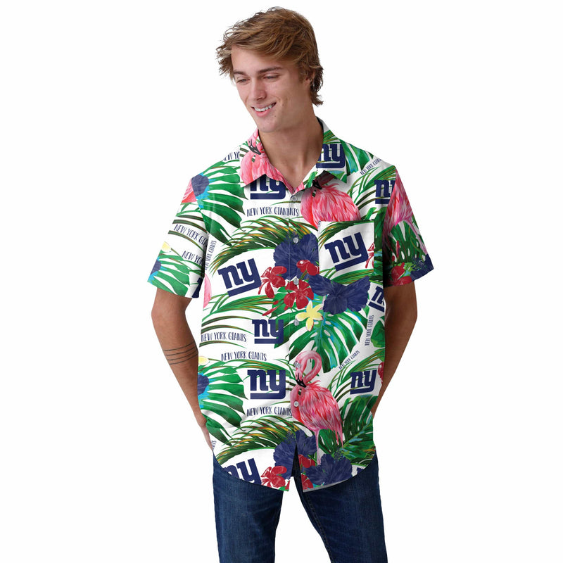 FOCO Seattle Mariners Flamingo Button Up Shirt, Mens Size: 2XL