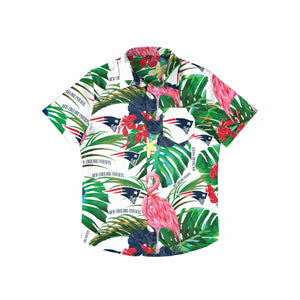 New England Patriots NFL Mens Flamingo Button Up Shirt