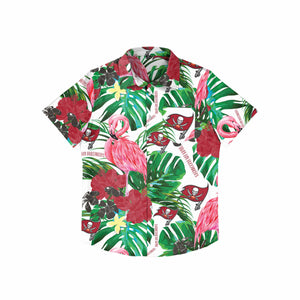 Tampa Bay Buccaneers NFL Mens Flamingo Button Up Shirt