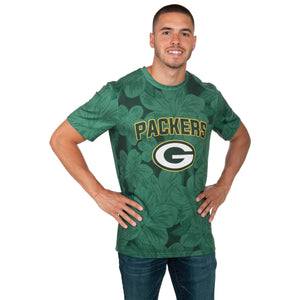 Green Bay Packers NFL Mens Hibiscus T-Shirt