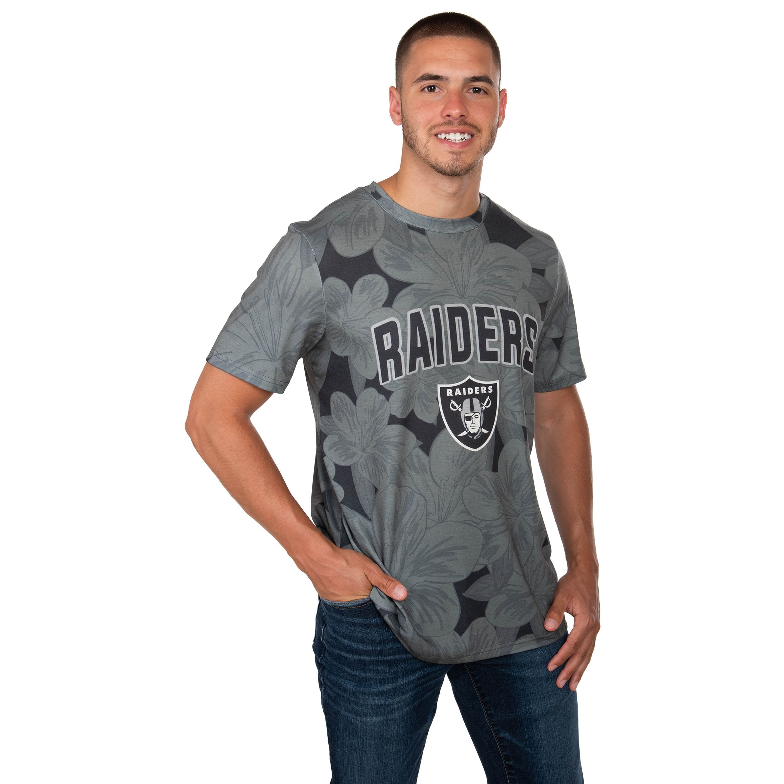 Las Vegas Raiders Mickey Mouse Hibiscus Flower Hawaiian Shirt