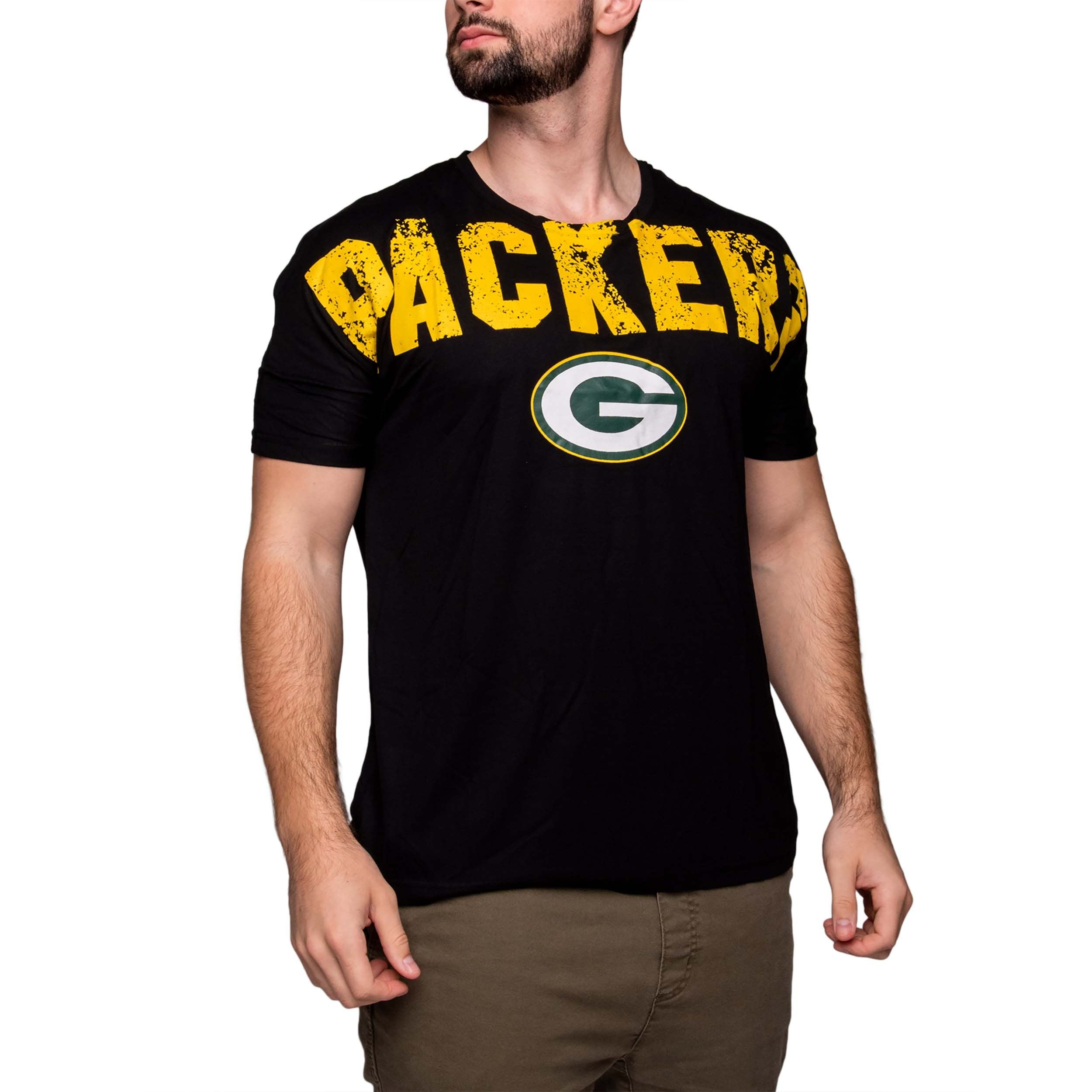 Football Fan Shop Officially Licensed NFL Short Sleeve Crew Neck - Packers - White