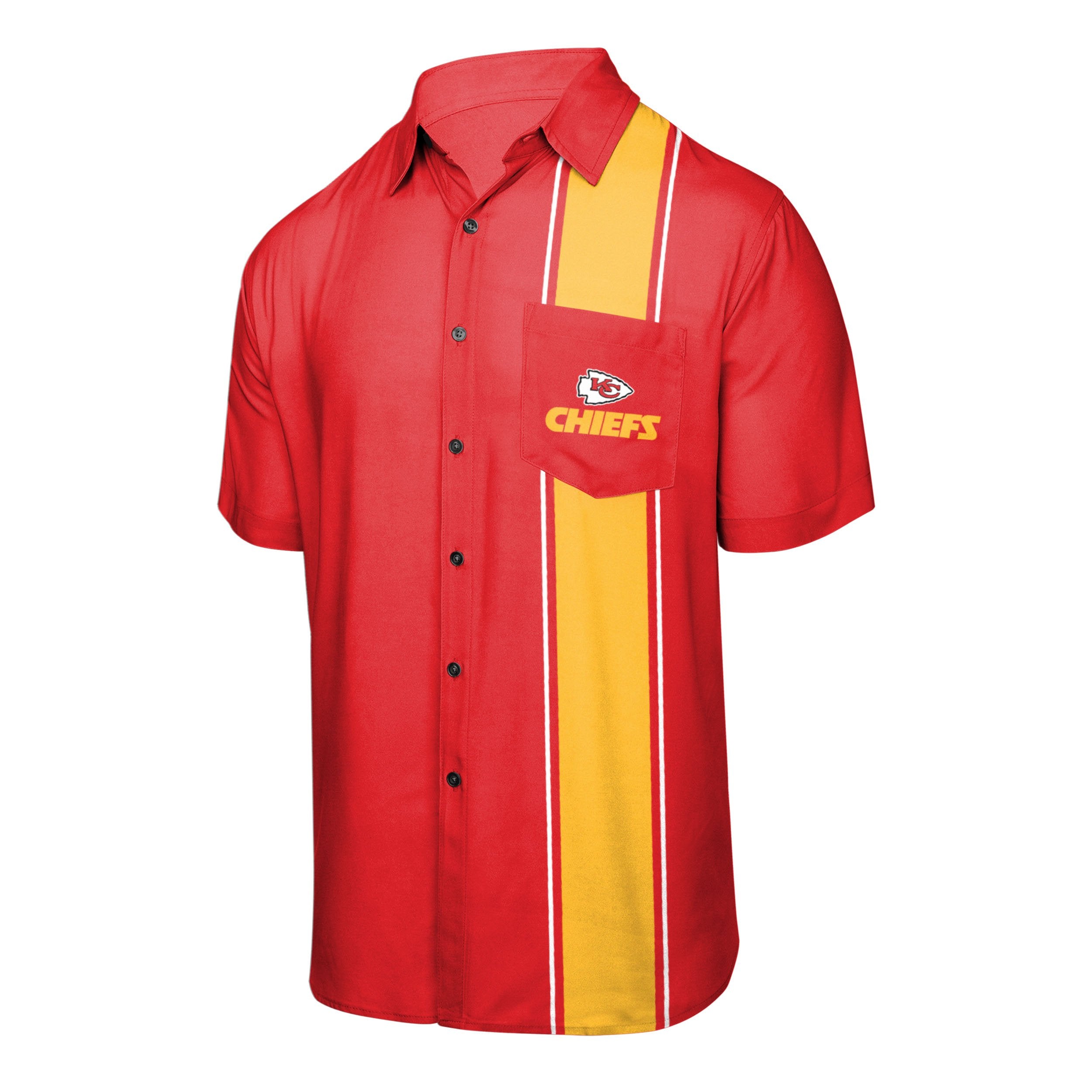 chiefs dress shirt Cutter & Buck Kansas City Chiefs Americana Easy Care Stretch Oxford Mens Long Sleeve Button Down Shirt in Light Blue