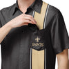 New Orleans Saints NFL Mens Bowling Stripe Button Up Shirt