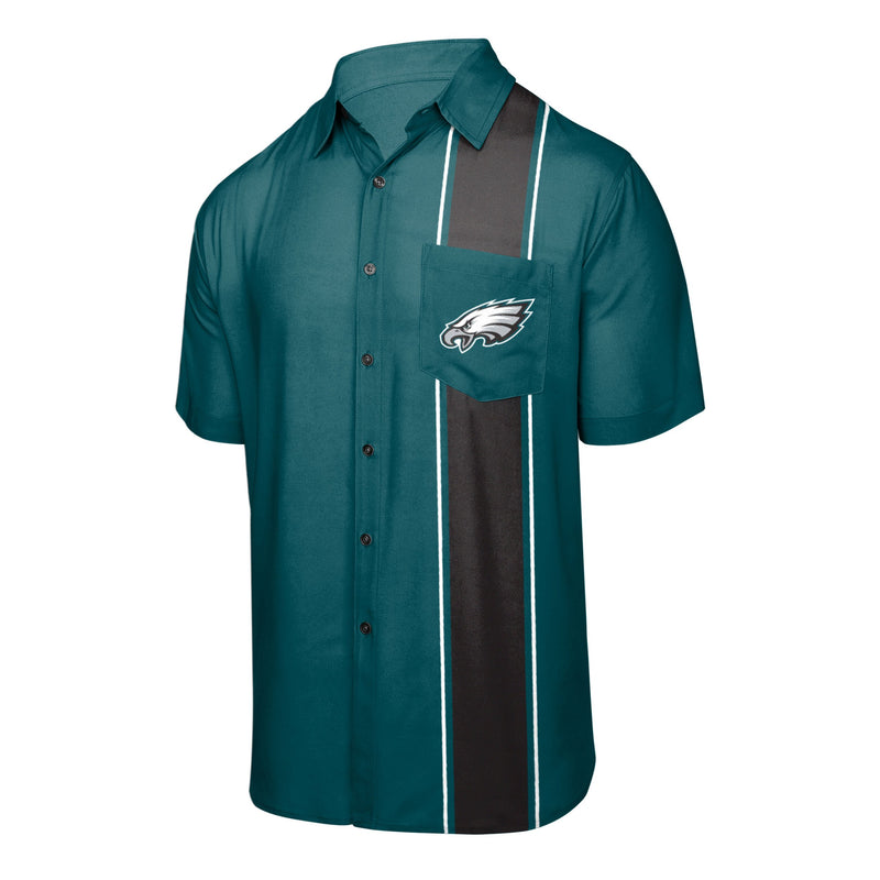 FOCO Philadelphia Eagles NFL Mens Victory Vacay Button Up Shirt